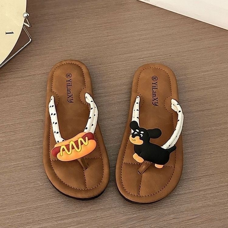 Cute Herringbone Non-slip Summer Outdoor Instagram-style Flip-flops Fashionable Soft-soled Beach Slippers foto 2