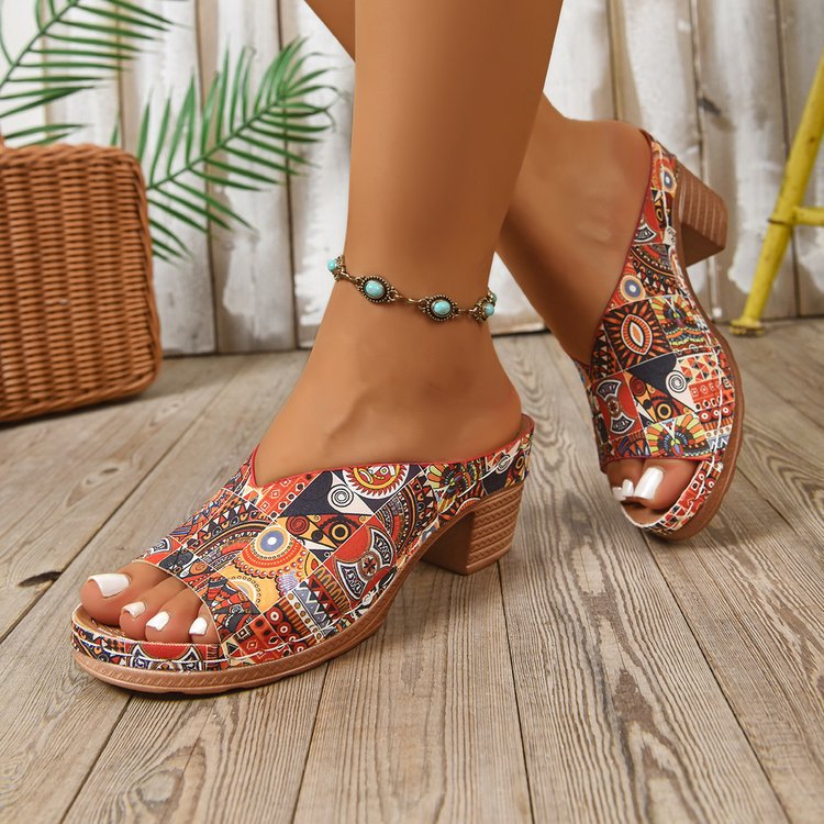 Plus-size High-heeled Slippers For Women foto 4