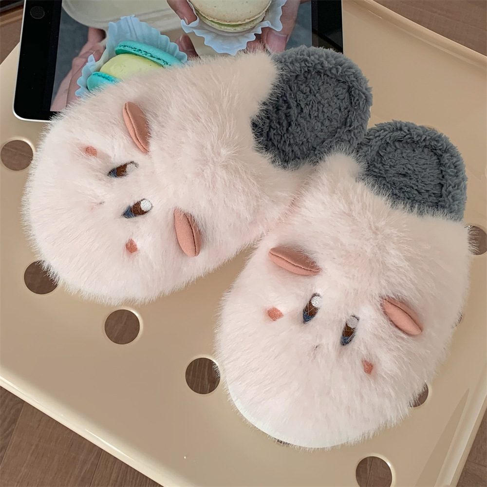 Cute Cartoon Cotton Slippers Female Student Winter foto 3