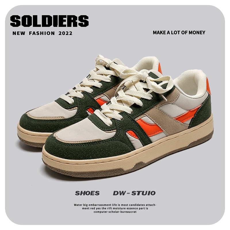 Men's Shoes Trendy Retro Patchwork Contrast Color foto 2