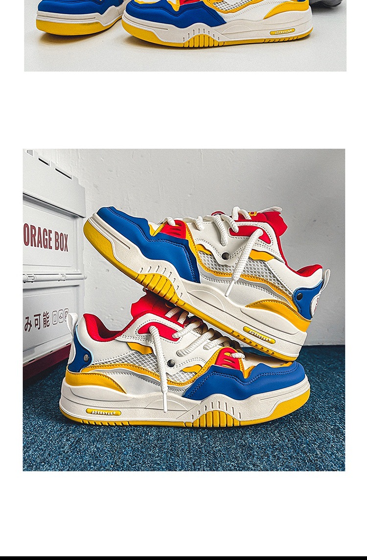 Retro Leisure Height Increasing Non-slip Design Bread Tide Men's Shoes foto 3