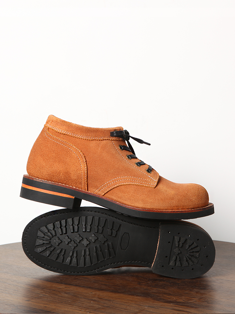 Yellow Suede First Layer Cowhide High-top Work Shoes foto 2