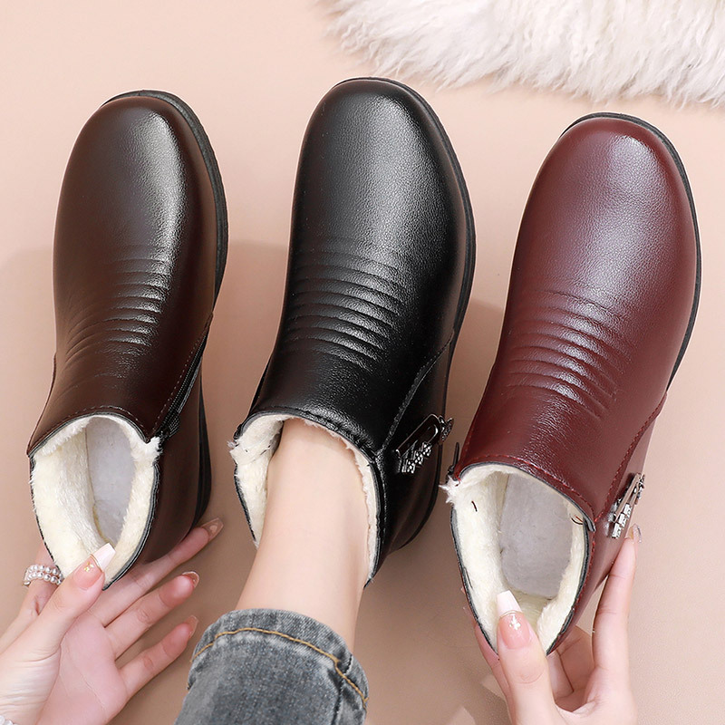 Winter Mom Shoes Elderly Cotton Shoes Soft Sole Warm