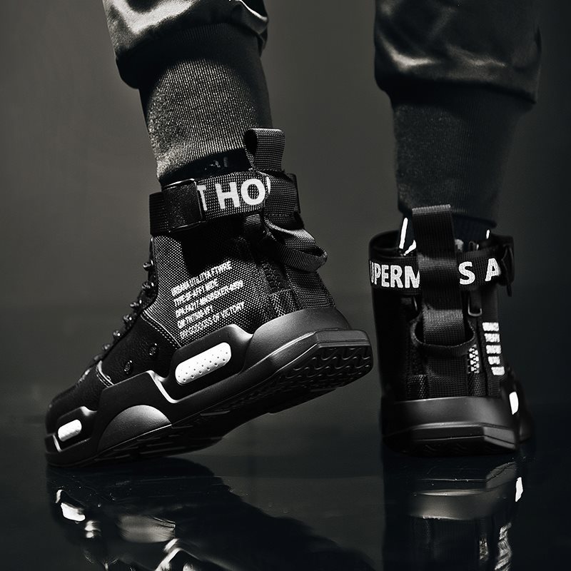 Martin Boots Motorcycle Black Work Shoes foto 4