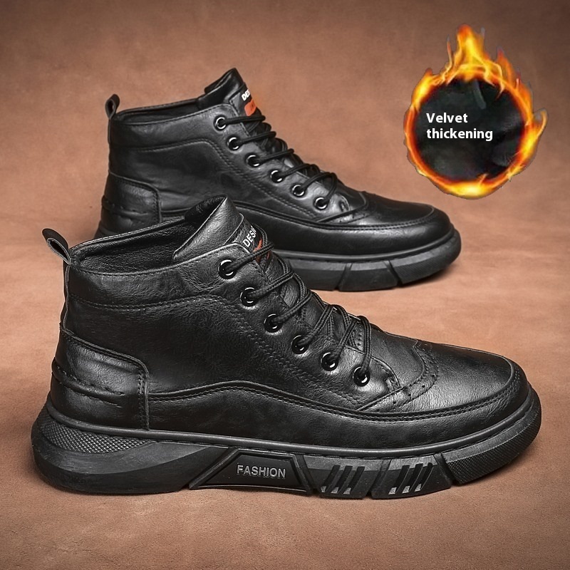 Men's High-ankle Leather Casual Shoes foto 2