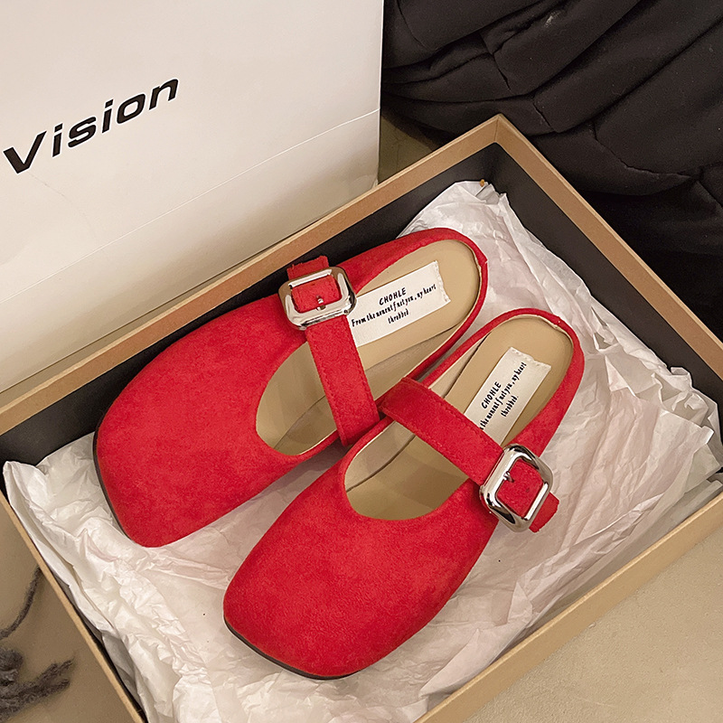 Women's Flat Beautiful Closed Toe Half Slippers foto 4