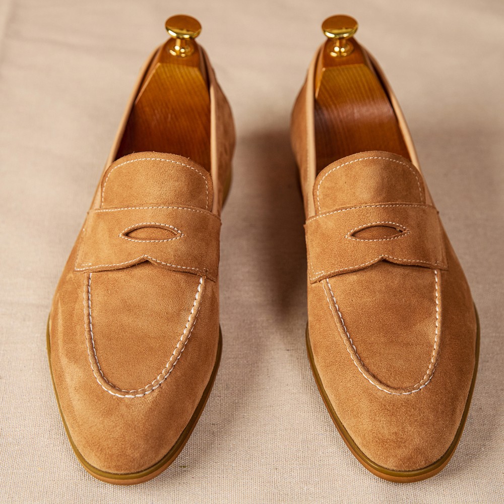 Slip-on Brown Suede Leather Shoes foto 2