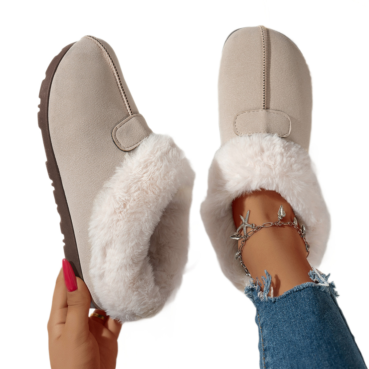 Women's Snow Boots Velvet Warm Cotton Shoes foto 4