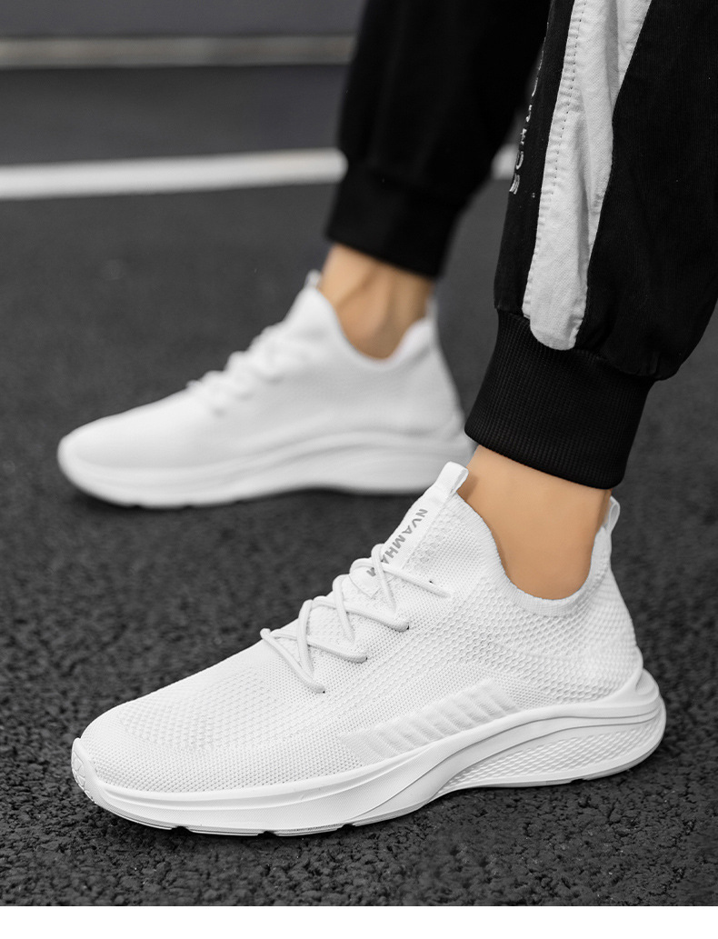 Breathable White Mesh Men's Casual Sneaker foto 5