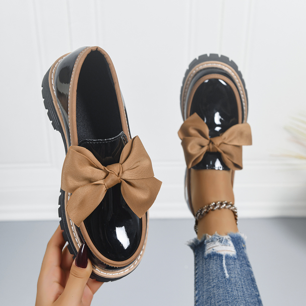 Spring And Autumn Lafo Womens Suede Leather Shoes foto 2