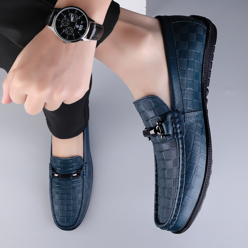 Slip-On Business Men's Soft Surface Casual Plus Size Loafers Leather Shoes foto 5