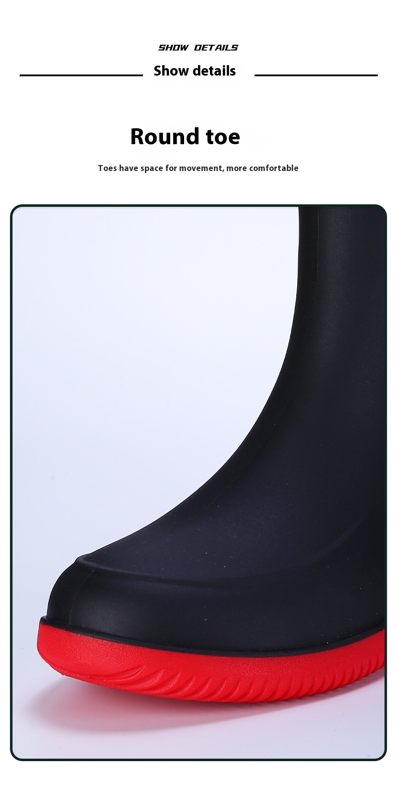 Fashion Outerwear High Non-slip Drawstring Rain Boots foto 2