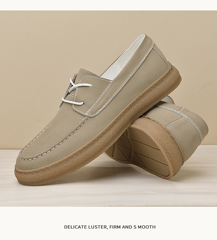Men's Plus Size Breathable Vintage Skateboard Shoes All-match Fashion Cattlehide Leather Fashion Casual Shoes foto 5
