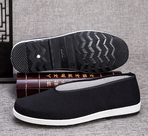 Casual Old Beijing Round Mouth Cloth Shoes Men's Slip-on Breathable foto 2
