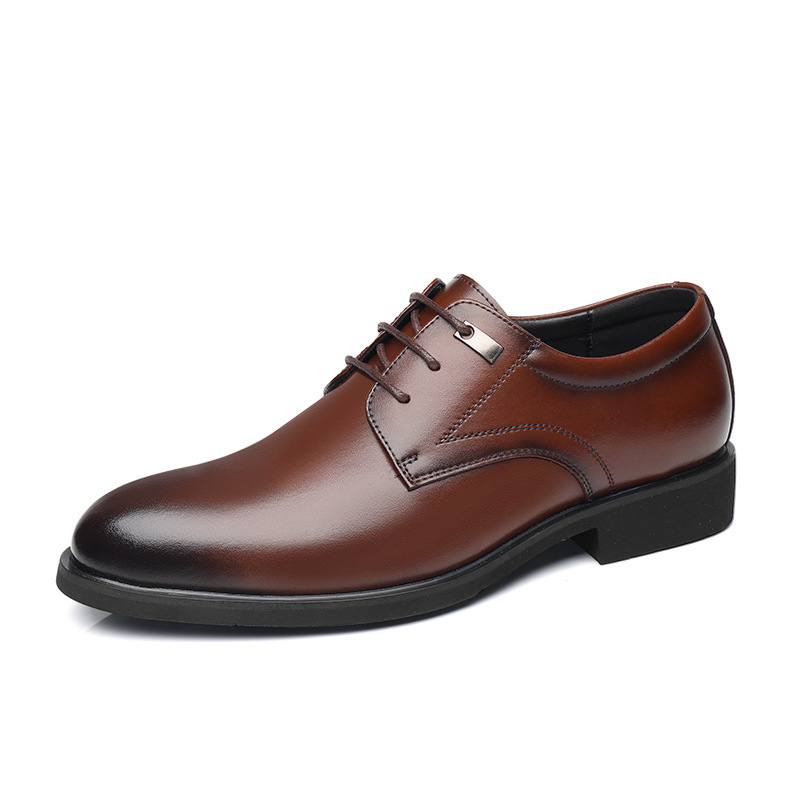 Business Formal Wear Breathable Hollow Men's Cowhide Height Increasing Shoes foto 2