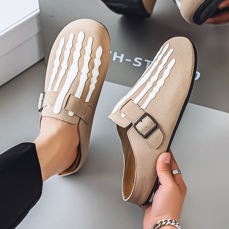 Men's Low-top Half Slippers Slip-on Lofter Board Shoes foto 4