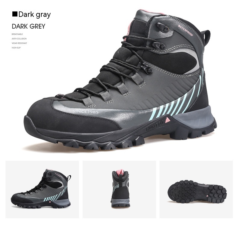 High-top Waterproof Shoes Soft Bottom Non-slip Leather foto 2