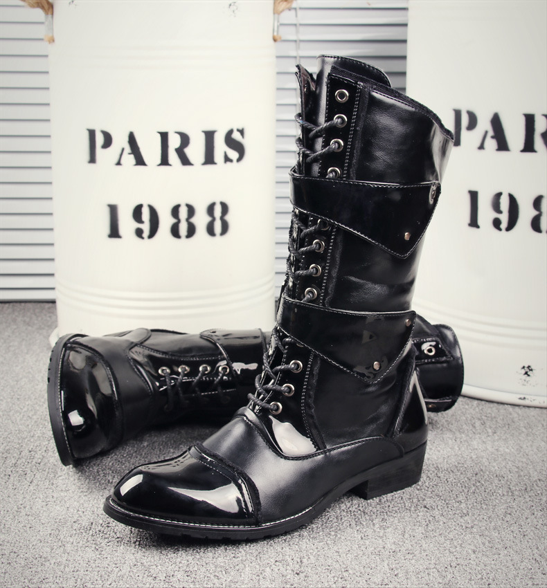 High Leg Boot Men's Korean Style Trendy Unique Fashion foto 5