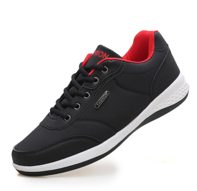 Fashion Light Sports Casual Men Shoes Autumn New Lace-Up Shoes Microfiber Leather Casual Shoes FLats Sneakers foto 2