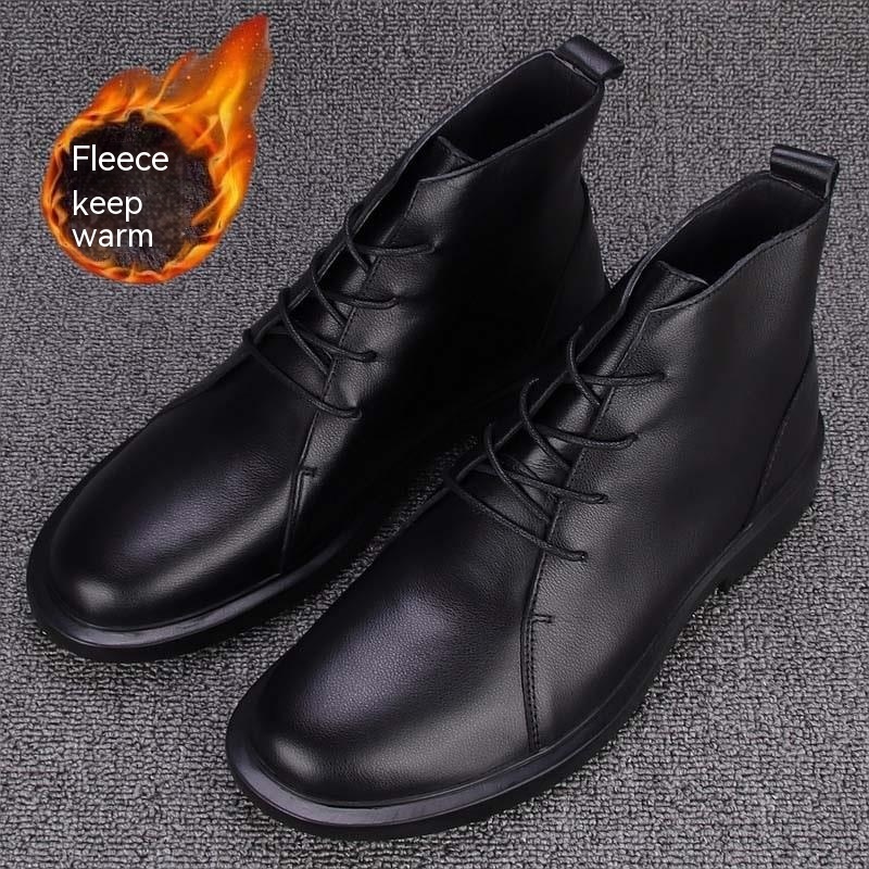 Top Layer Cowhide Platform Fashion Short Boots foto 5
