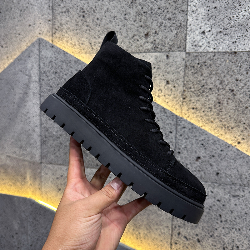 Suede Martin Boots Fleece-lined Warm Slugged Bottom Casual Shoes foto 2