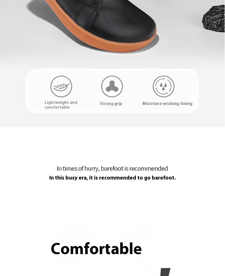 Wide Toe Shoes Leather Non-slip Breathable Outdoor Wide Last Breathable Shoes Loose And Comfortable foto 5