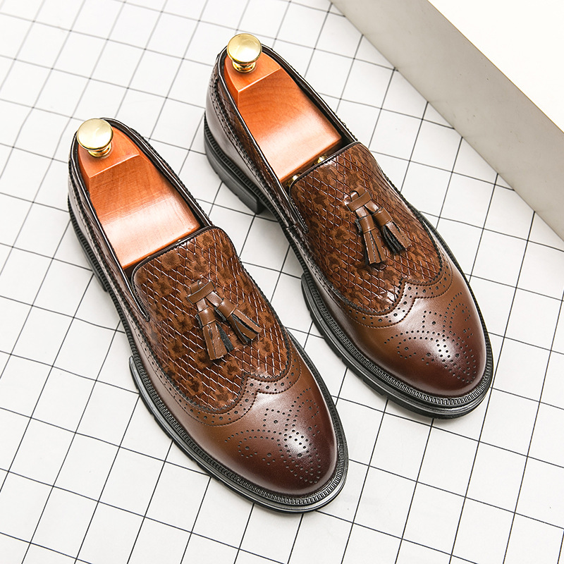 Youth Slip-on Leather Shoes Casual Board Shoes foto 2