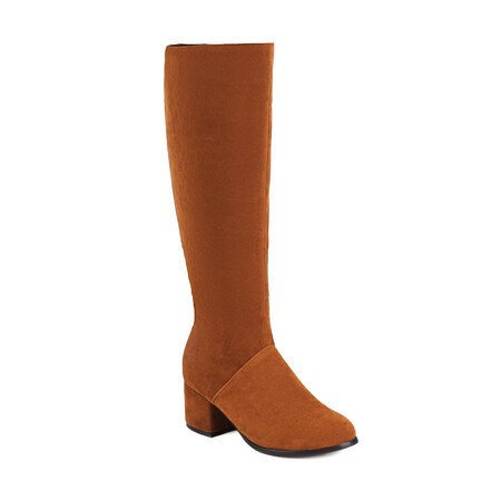 Autumn Winter Matte All-Match Retro Chunky Mid-Heel Womens Boots foto 2