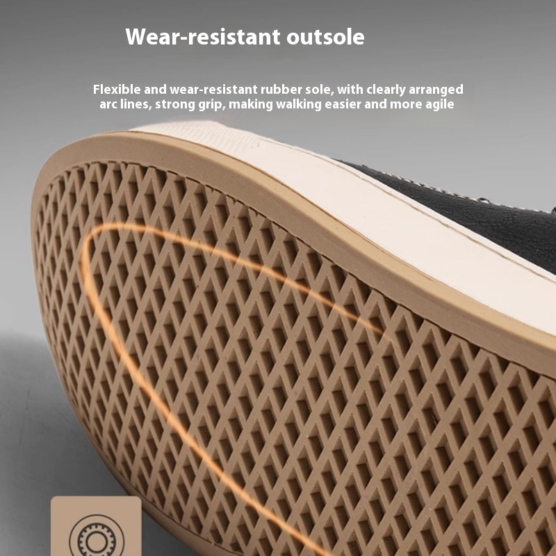 Autumn And Winter Mid-top Board Shoes Soft Leather Retro foto 4