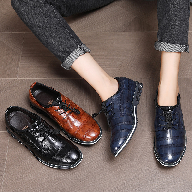 Casual Men's Loafers Leather Shoes foto 5