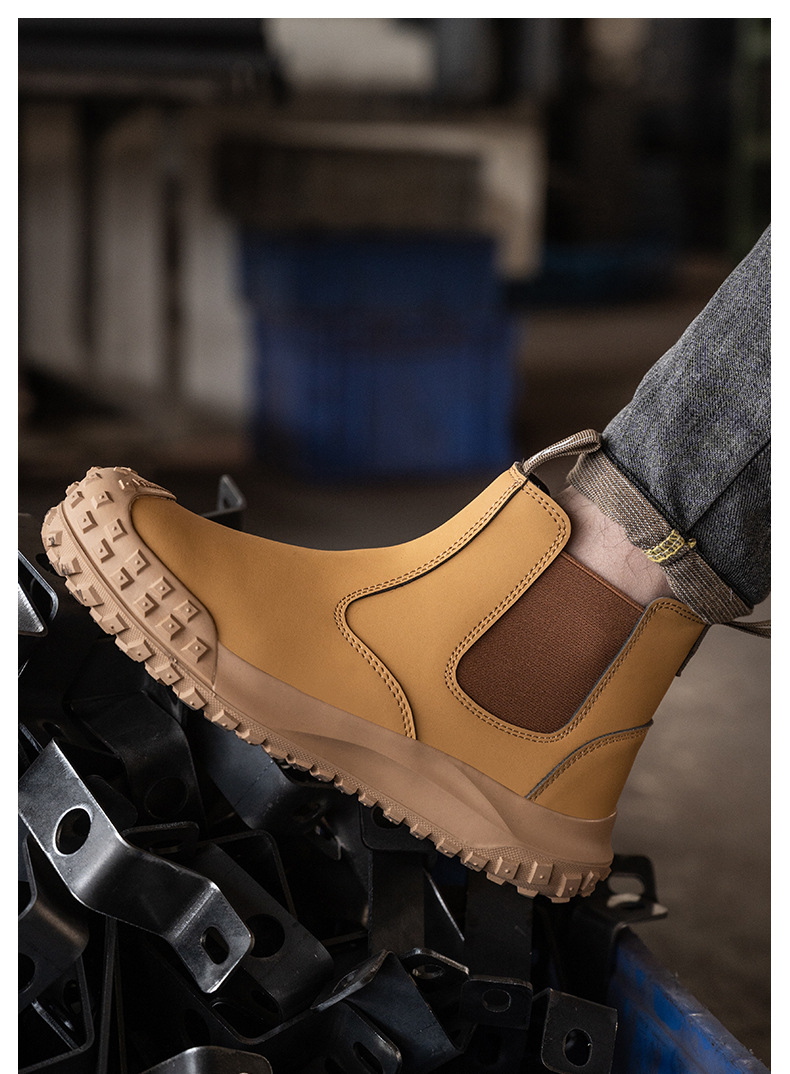 Plus Size Labor Protection Steel Toe Cap Anti-smashing And Anti-stab Safety Shoes foto 2