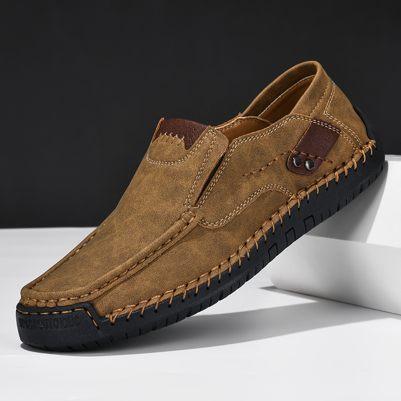 Men's Outdoor Casual Flat Handmade Leather Shoes foto 4