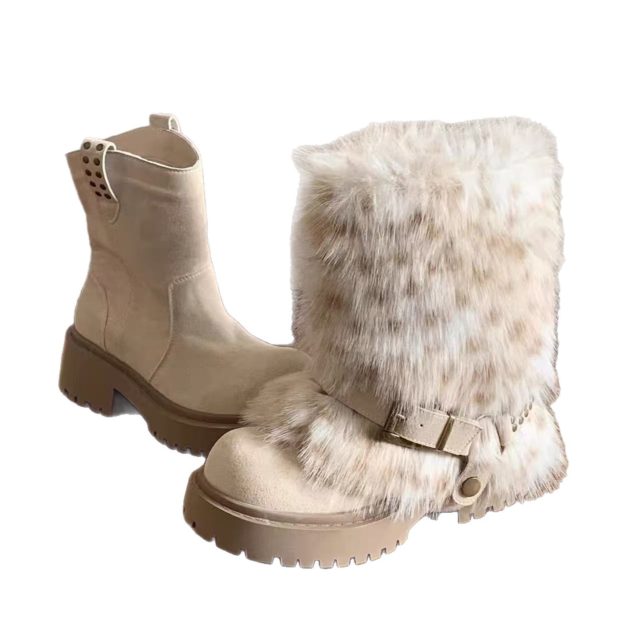 Winter Warm Furry Anti-slip Snow Boots For Women foto 5