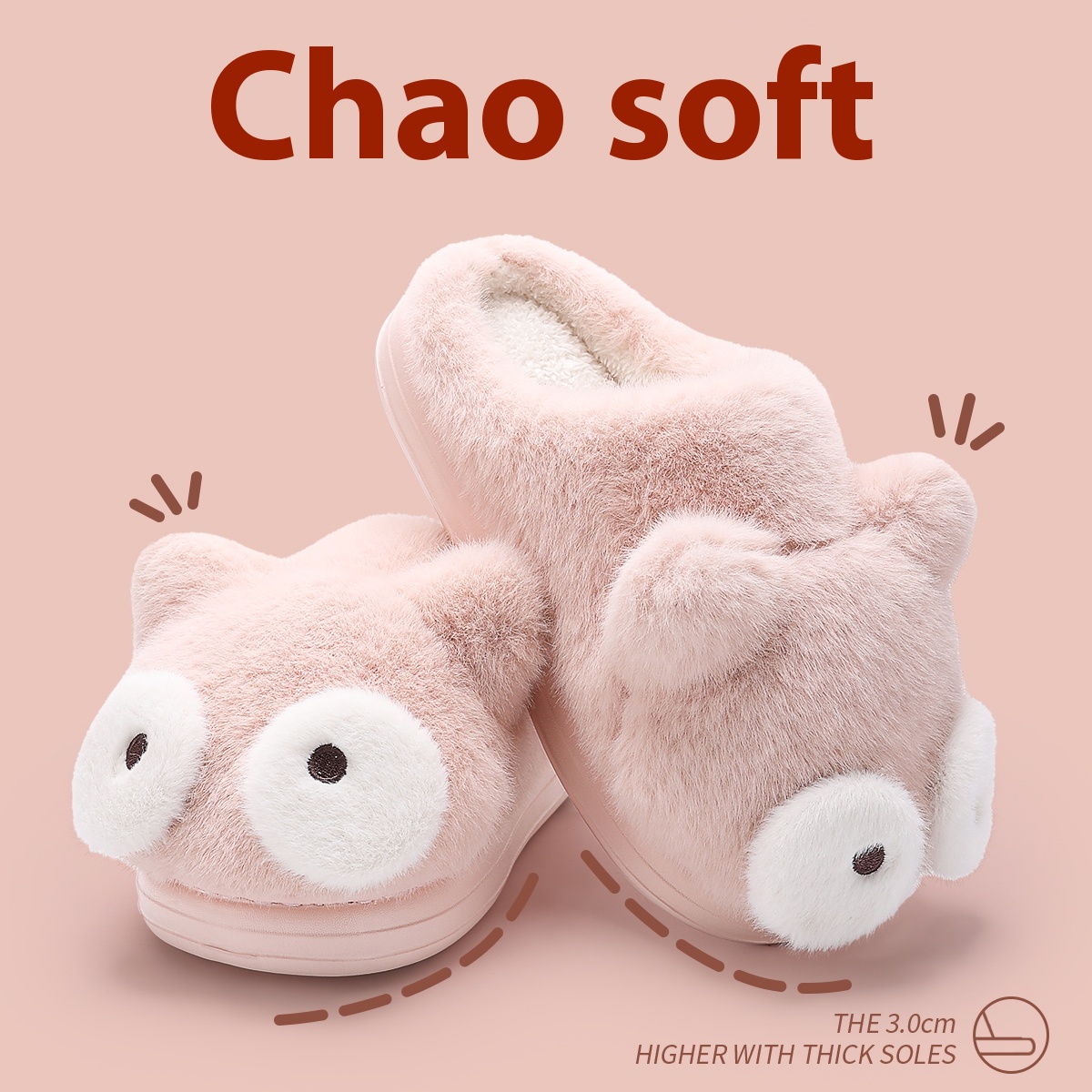 Indoor Non Slip Thick Soled Warm Slippers For Home Use foto 4