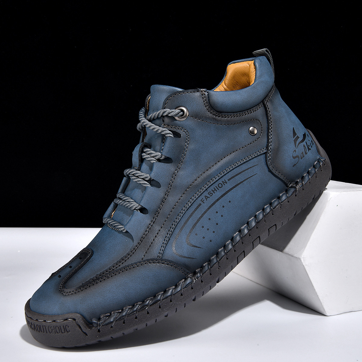 Plus-size Mens Fashion With Hand-stitched Soles foto 2