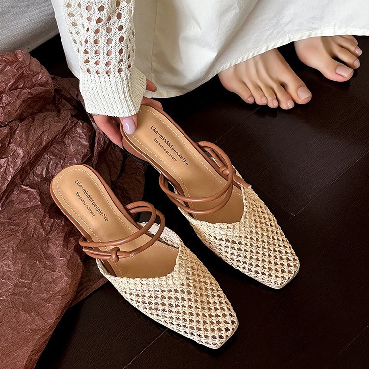 Early Autumn New Arrival Outerwear French Fairy Style Chunky-Heel Resort Shoes foto 3