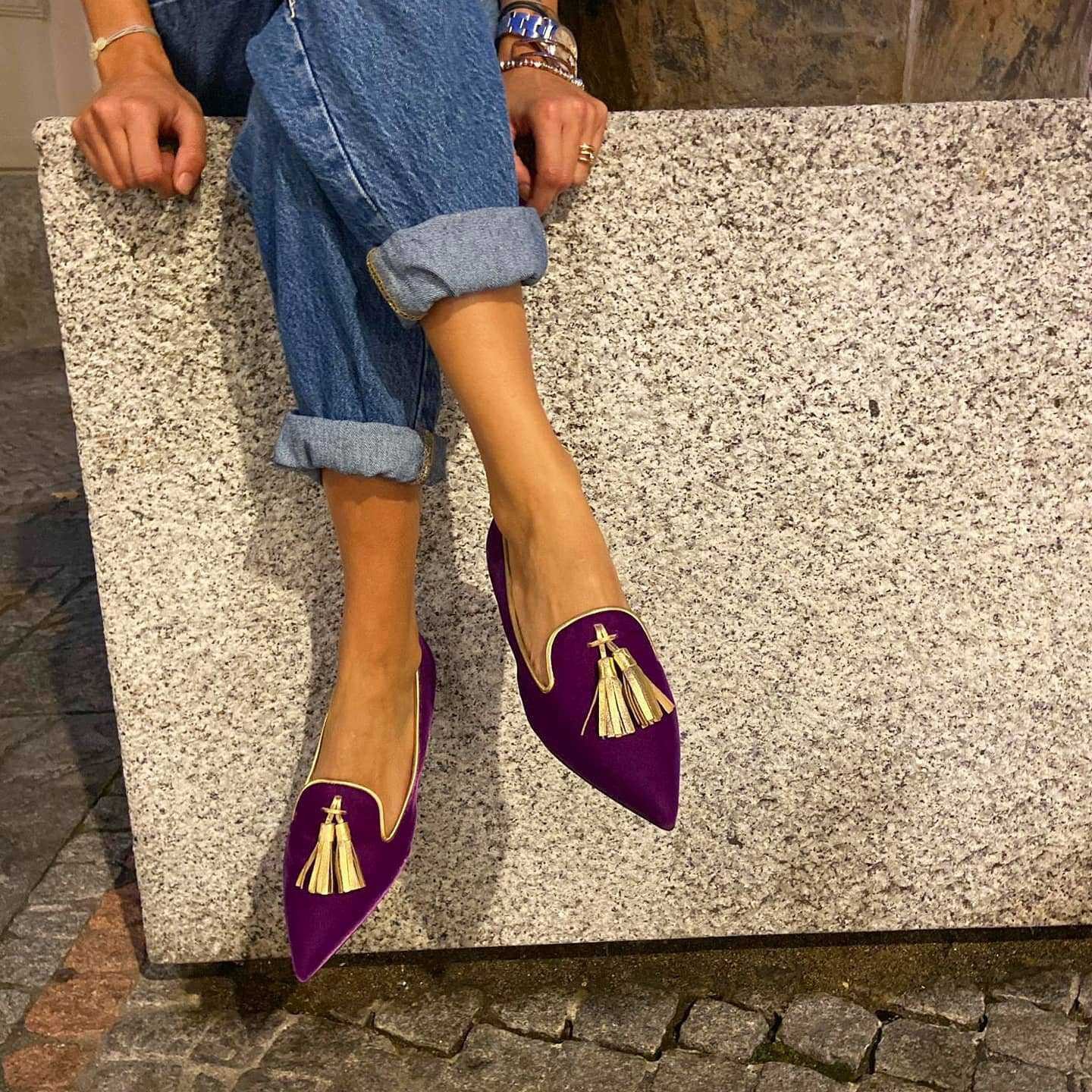 New Low-heeled Pointed-toe Shallow-mouth Tassel Casual Shoes foto 2