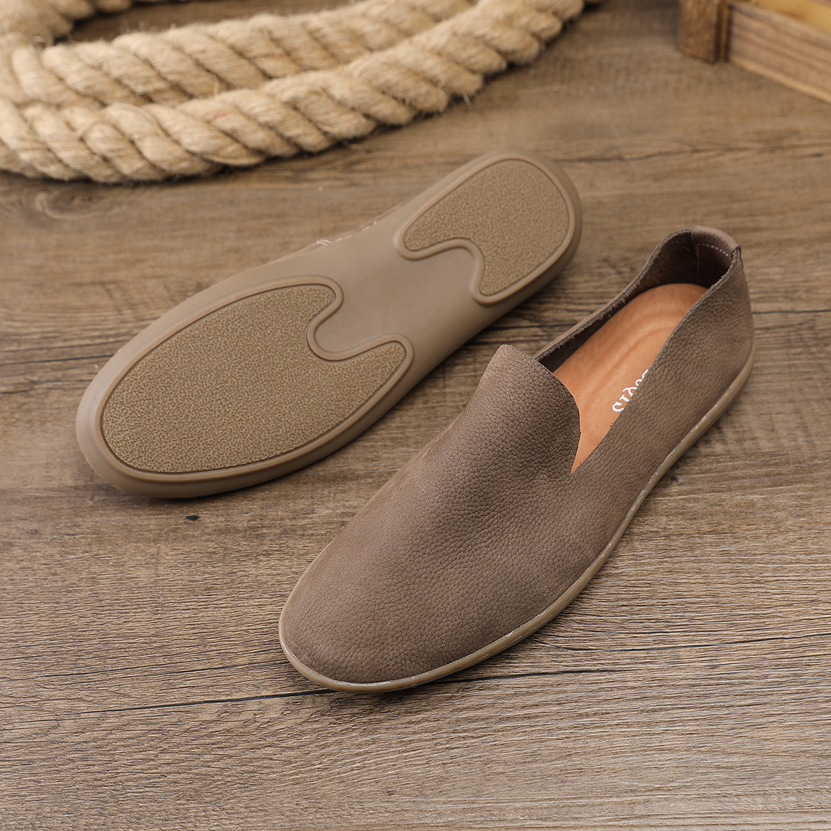 Handmade Men's Shoes Super Soft Breathable Lightweight First Layer Cowhide foto 2