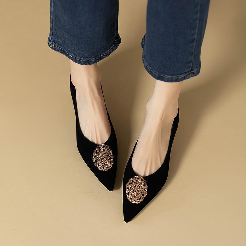 New French Style Women's Stiletto Pointed-toe Shoes foto 4