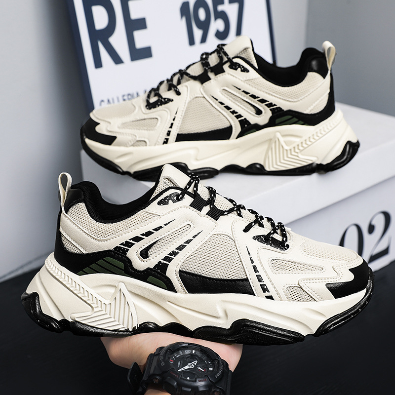Plus Size Men's Mesh Thick Bottom Height-increasing Running Shoes Outdoor Breathable foto 4