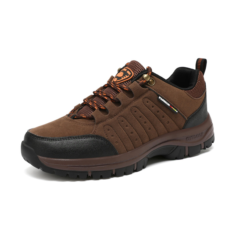 Mens And Womens Autumnwinter Leather Hiking Shoes Lightweight Outdoor Sports foto 4