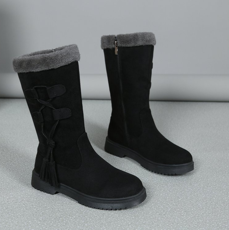 Womens Thick-soled Fleece-lined Extra-thick Boots From Europe And The US foto 2