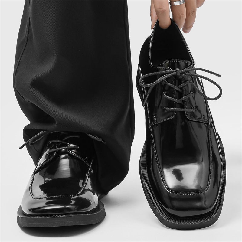 Men's Business-Casual Chunky-Heel Elevator Shoes In British Style foto 2