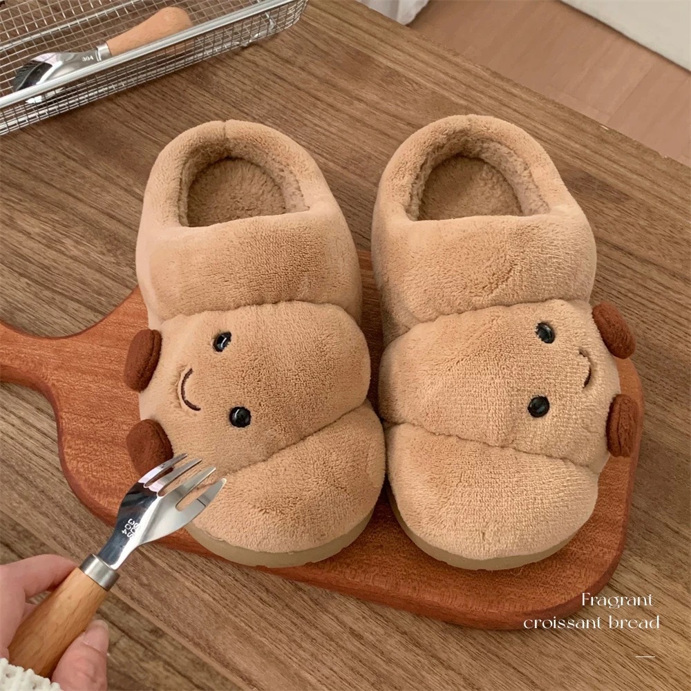 Household Lovers Thick Bottom Can Praise Bread Cotton Slippers foto 2