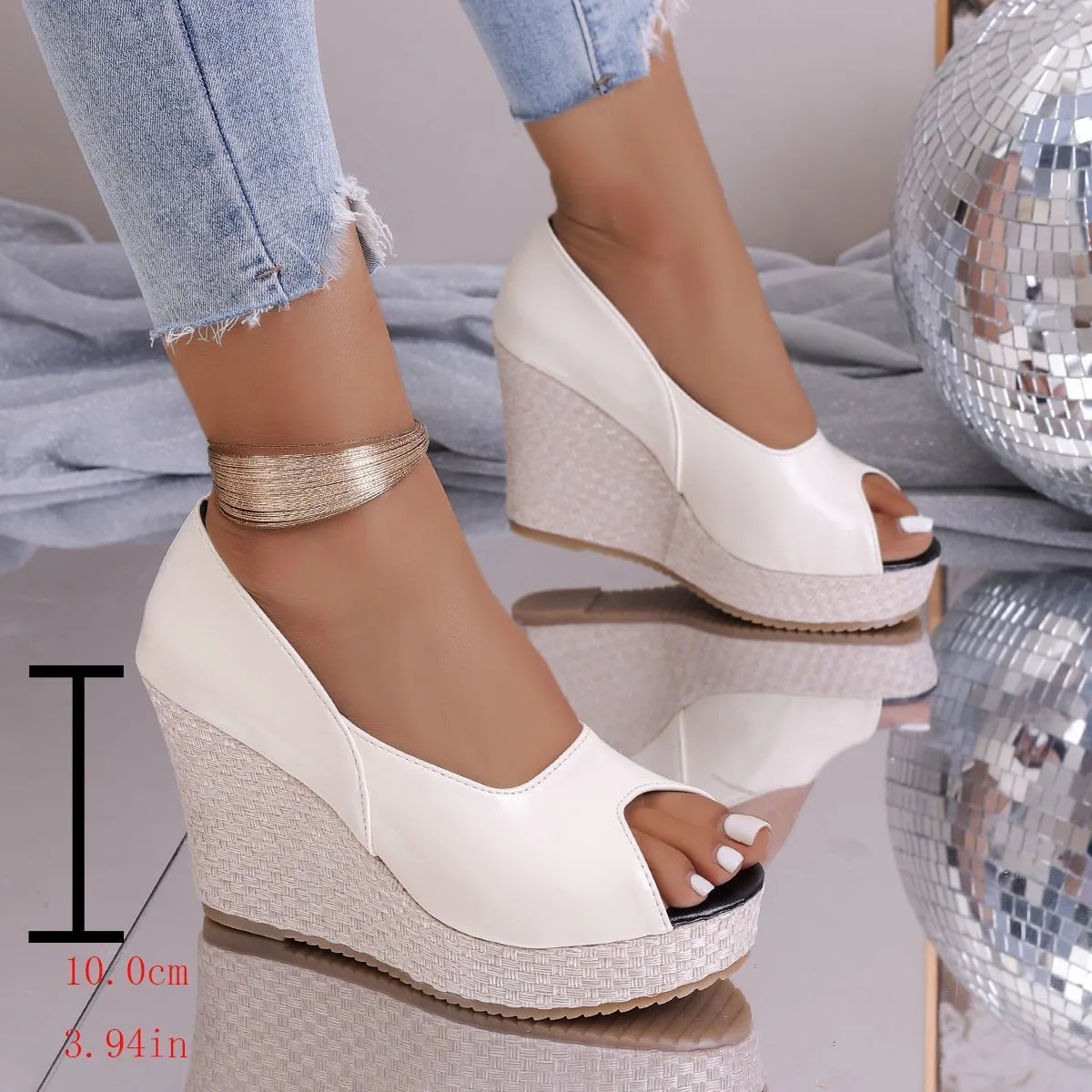 Platform High-heeled Peep-toe Sandals
