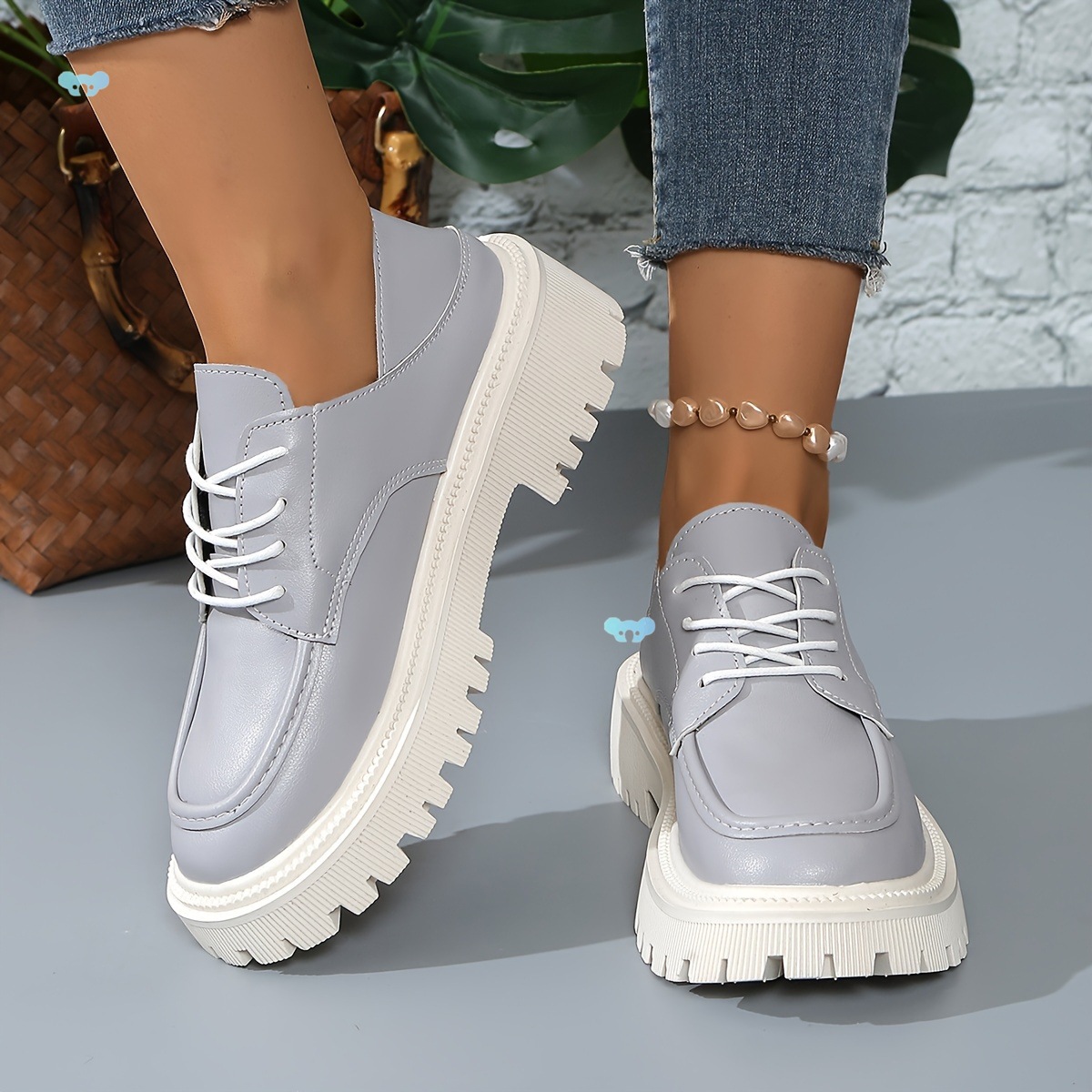 Fashion Lace-Up Platform Oxfords For Women foto 5