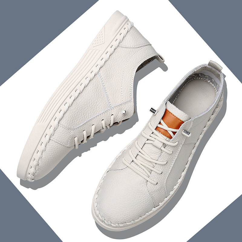 First Layer Soft Cowhide Men's Sneakers Breathable Sweat Absorbing foto 4
