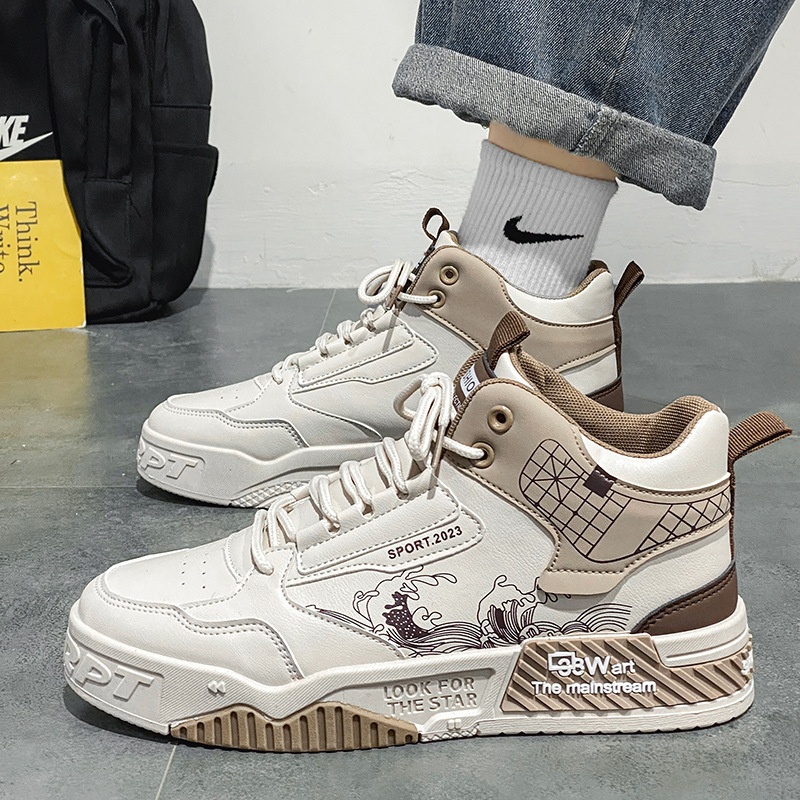 Men's Shoes Increased Easy Wear Borad Shoe Summer Casual Sports High-top Trendy Shoes foto 3