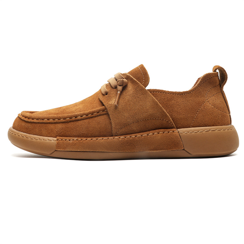 Men's Frosted Calf Leather Shoes Bandwidth Head Comfortable And Breathable foto 2