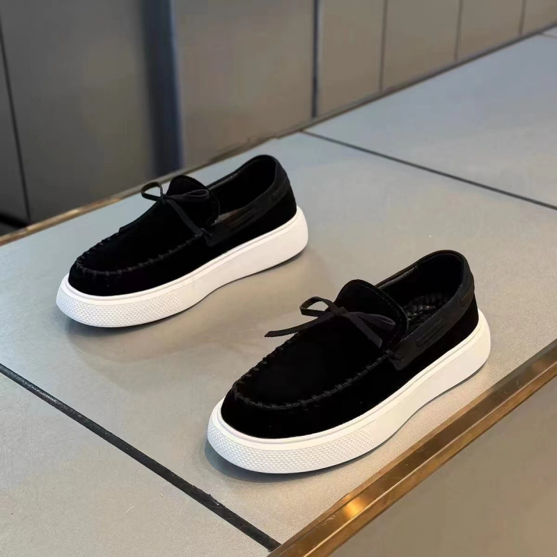 White Autumn Suede All-match Loafers foto 2
